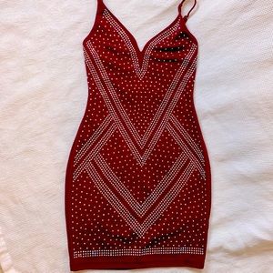 Rhinestone mini dress